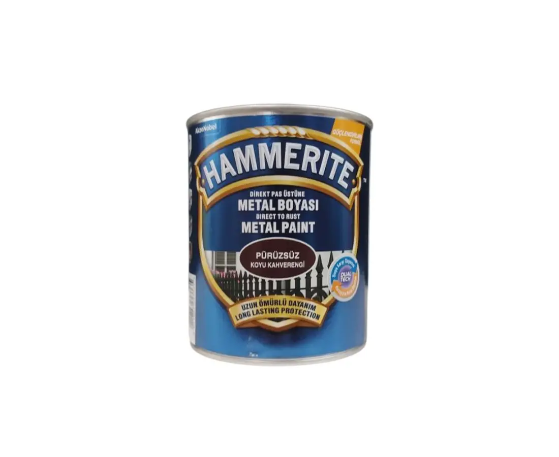 ანტიკორ.საღებავი 3/1-ში"Hammerite"მუქი ყავისფერი გლუვი 0,75ლ — მეტალის საღებავები